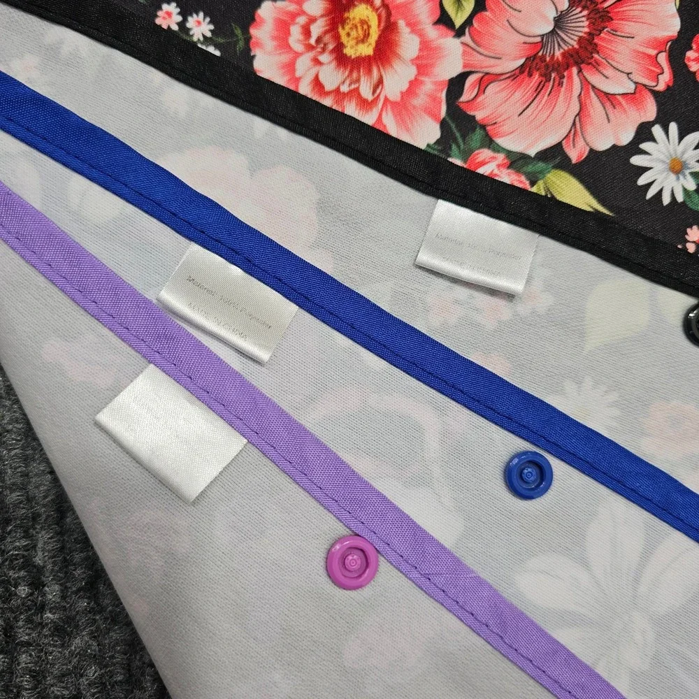 Adult Bibs Artist Smock OS Multicolored Floral 3-Pack Waterproof
